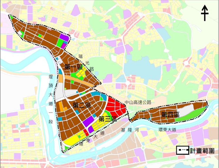 大內湖科技園區計畫範圍示意圖
