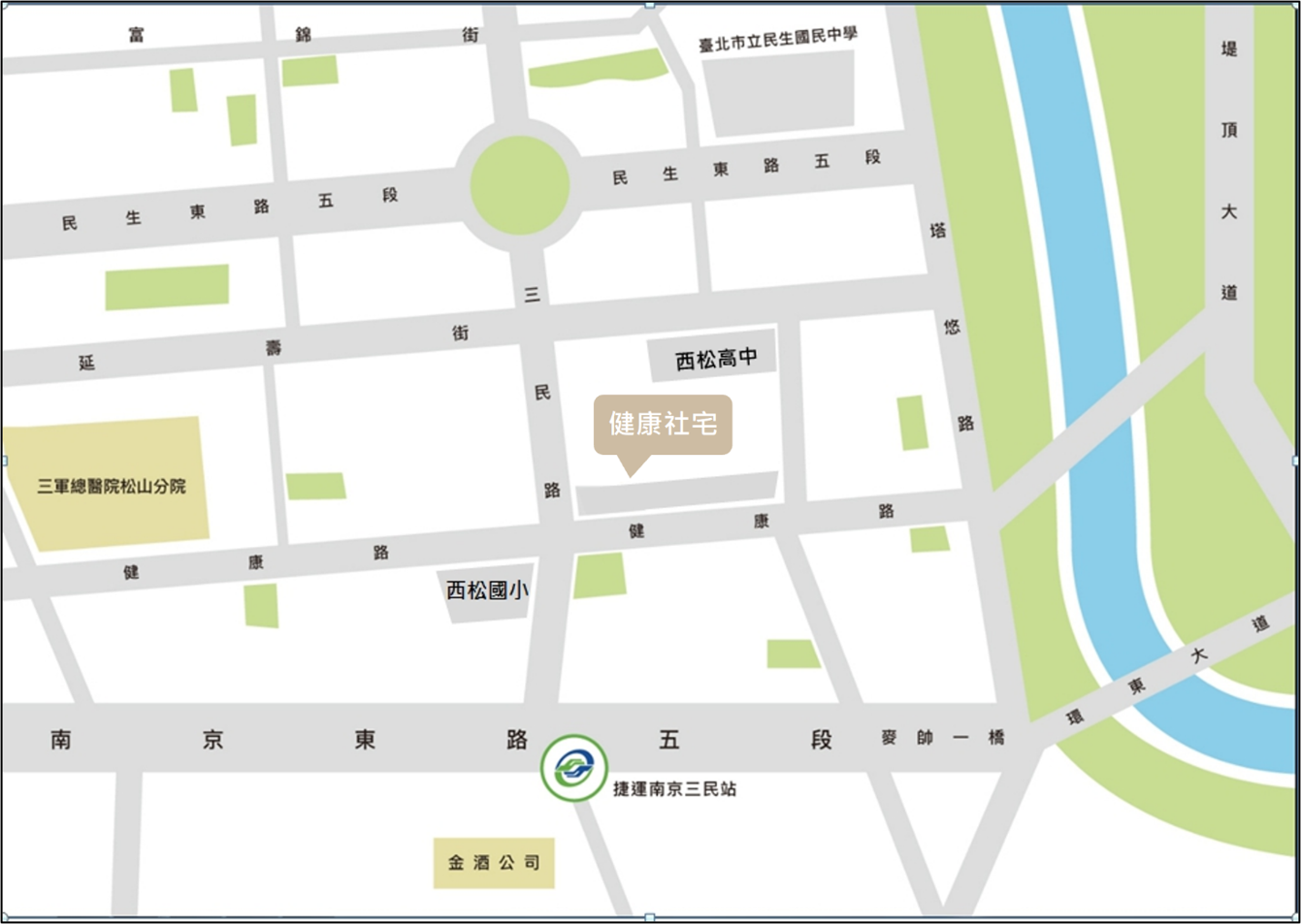 圖四:健康社宅交通路網圖