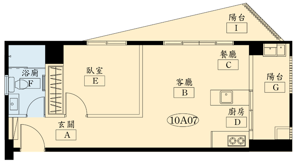 圖6 景豐社會住宅1區一房型配置表