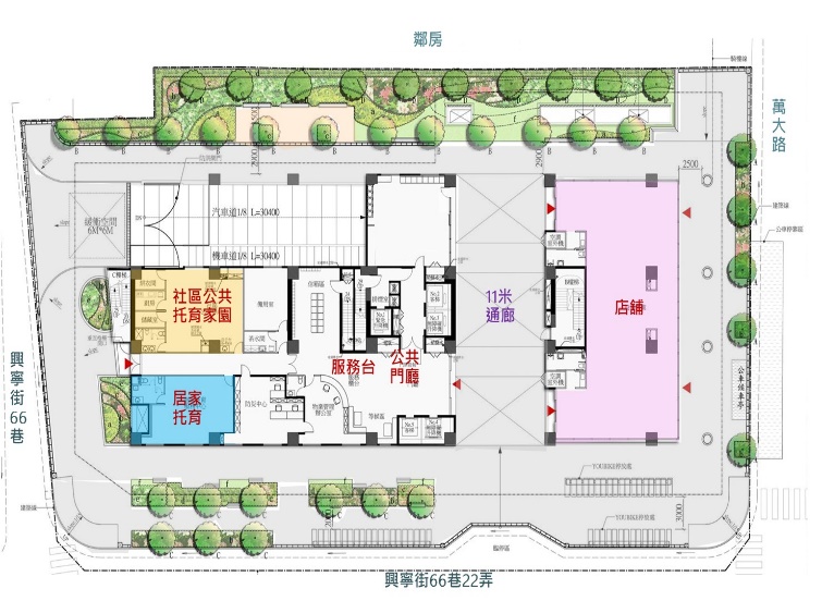 圖五: 莒光社會住宅-一樓參建單位配置圖