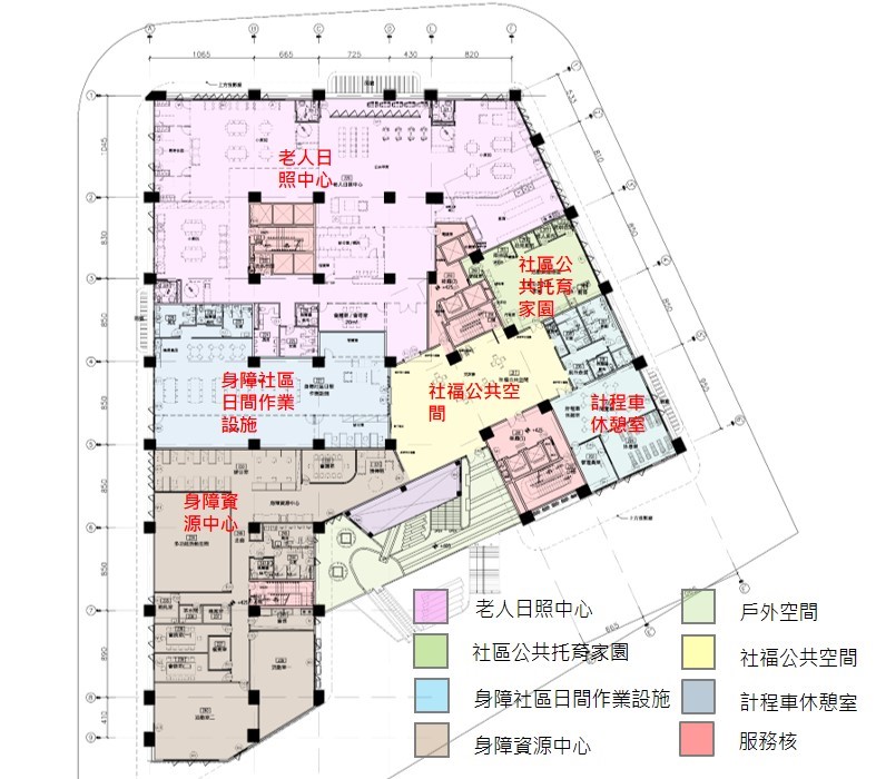 瑞光社會住宅二樓參建單位配置圖