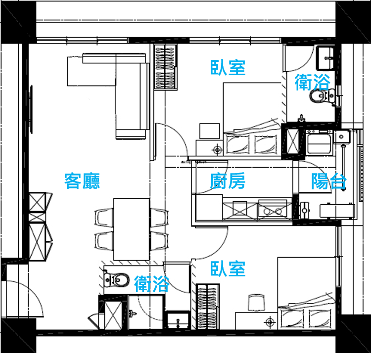 三房型格局，共29戶